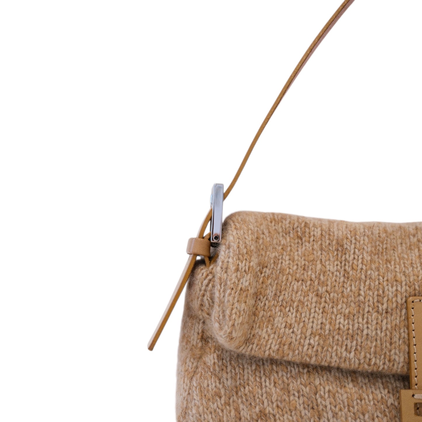 Fendi Mama Baguette Wool Shoulder Bag