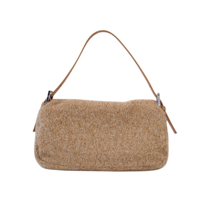Fendi Mama Baguette Wool Shoulder Bag