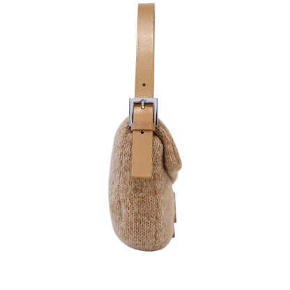 Fendi Mama Baguette Wool Shoulder Bag