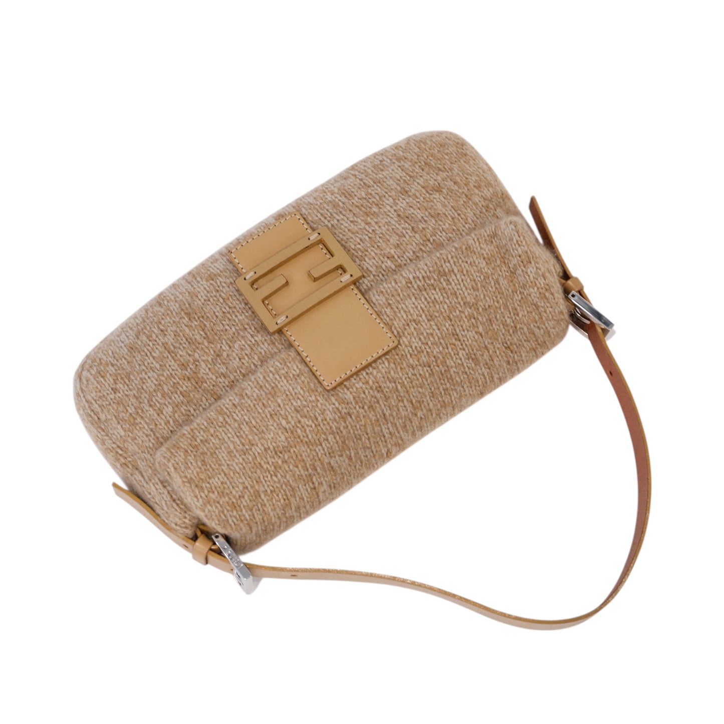 Fendi Mama Baguette Wool Shoulder Bag