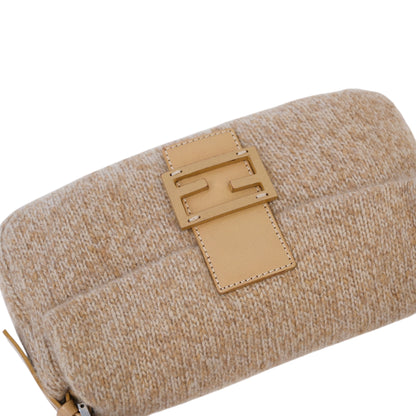 Fendi Mama Baguette Wool Shoulder Bag