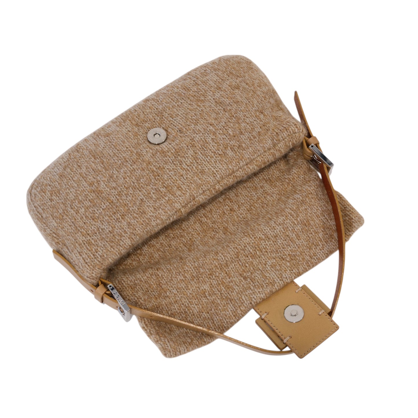 Fendi Mama Baguette Wool Shoulder Bag