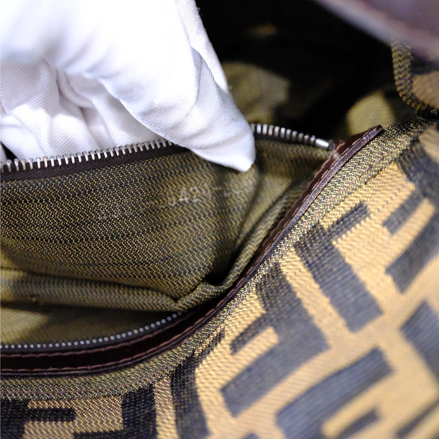 Fendi Zucca Baguette Handbag