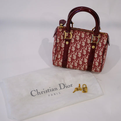 Christian Dior Trotter Canvas Boston Bag