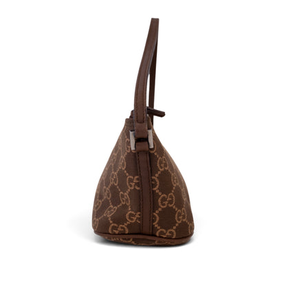 Gucci Monogram Brown Canvas Boat Pochette
