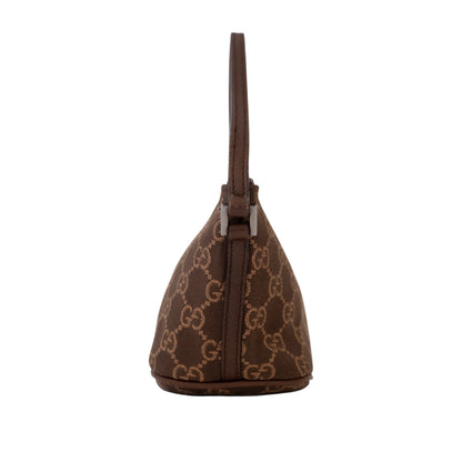 Gucci Monogram Brown Canvas Boat Pochette
