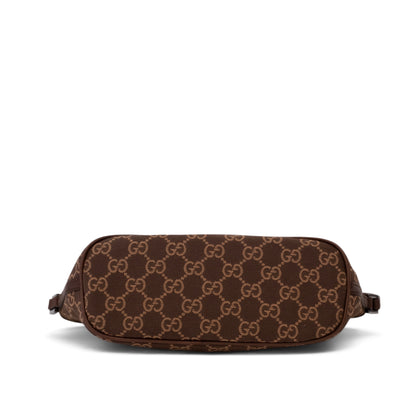 Gucci Monogram Brown Canvas Boat Pochette
