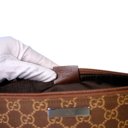 Gucci Monogram Brown Canvas Boat Pochette