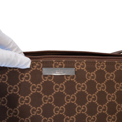 Gucci Monogram Brown Canvas Boat Pochette