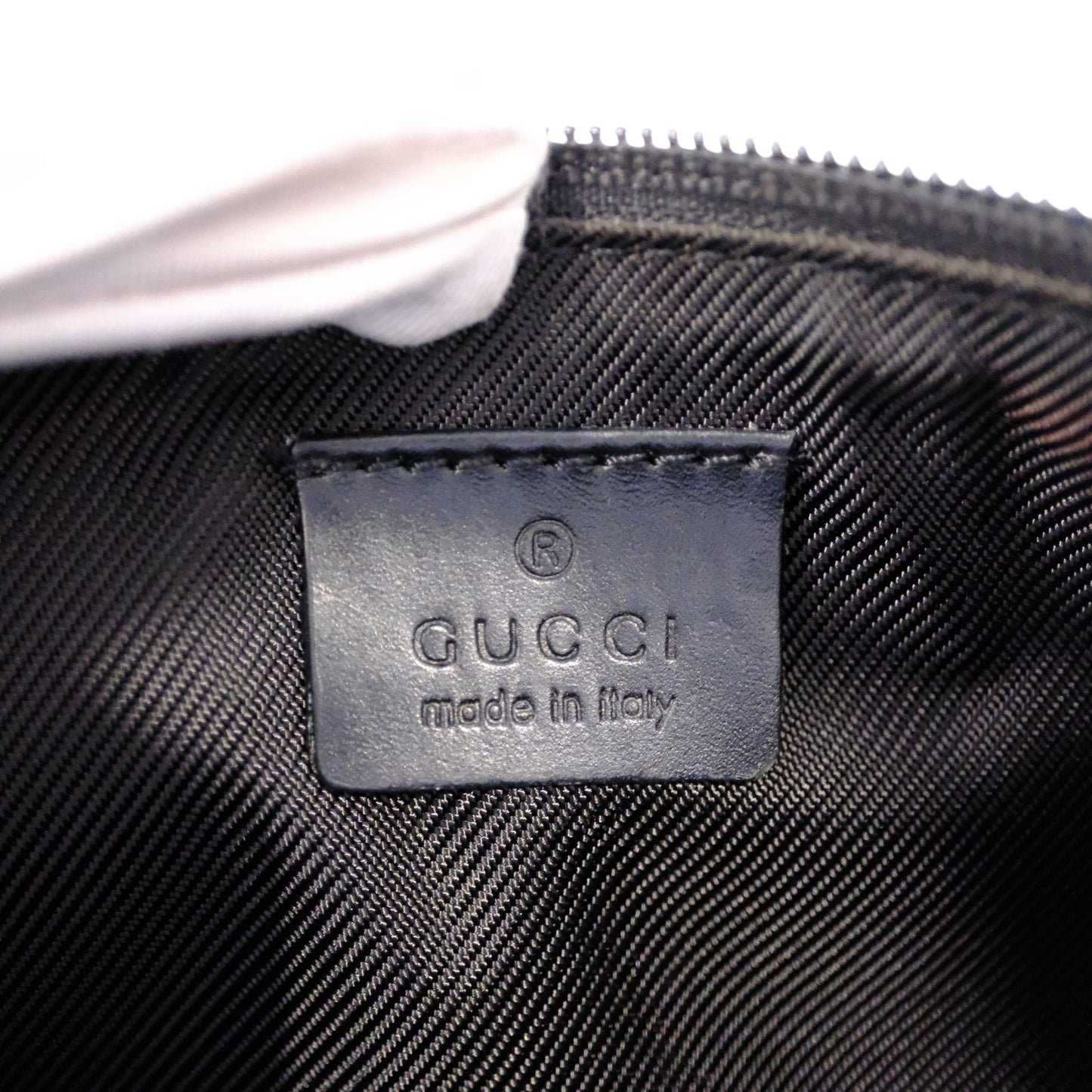 Gucci Monogram Black Canvas Boat Pochette