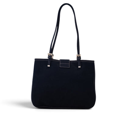 Fendi Navy Canvas Tote Bag