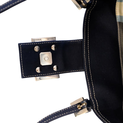 Fendi Navy Canvas Tote Bag