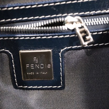 Fendi Navy Canvas Tote Bag