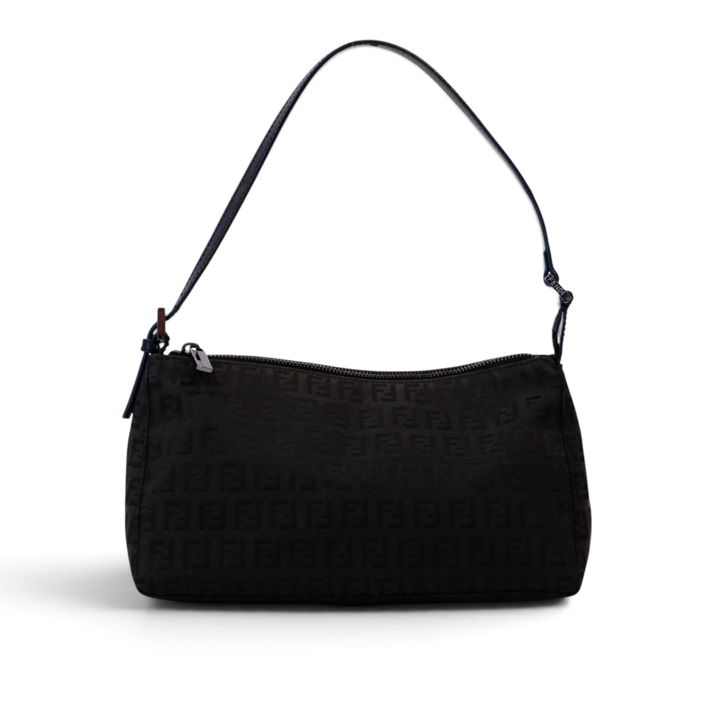 Fendi Black Baguette Cloth Shoulder Bag