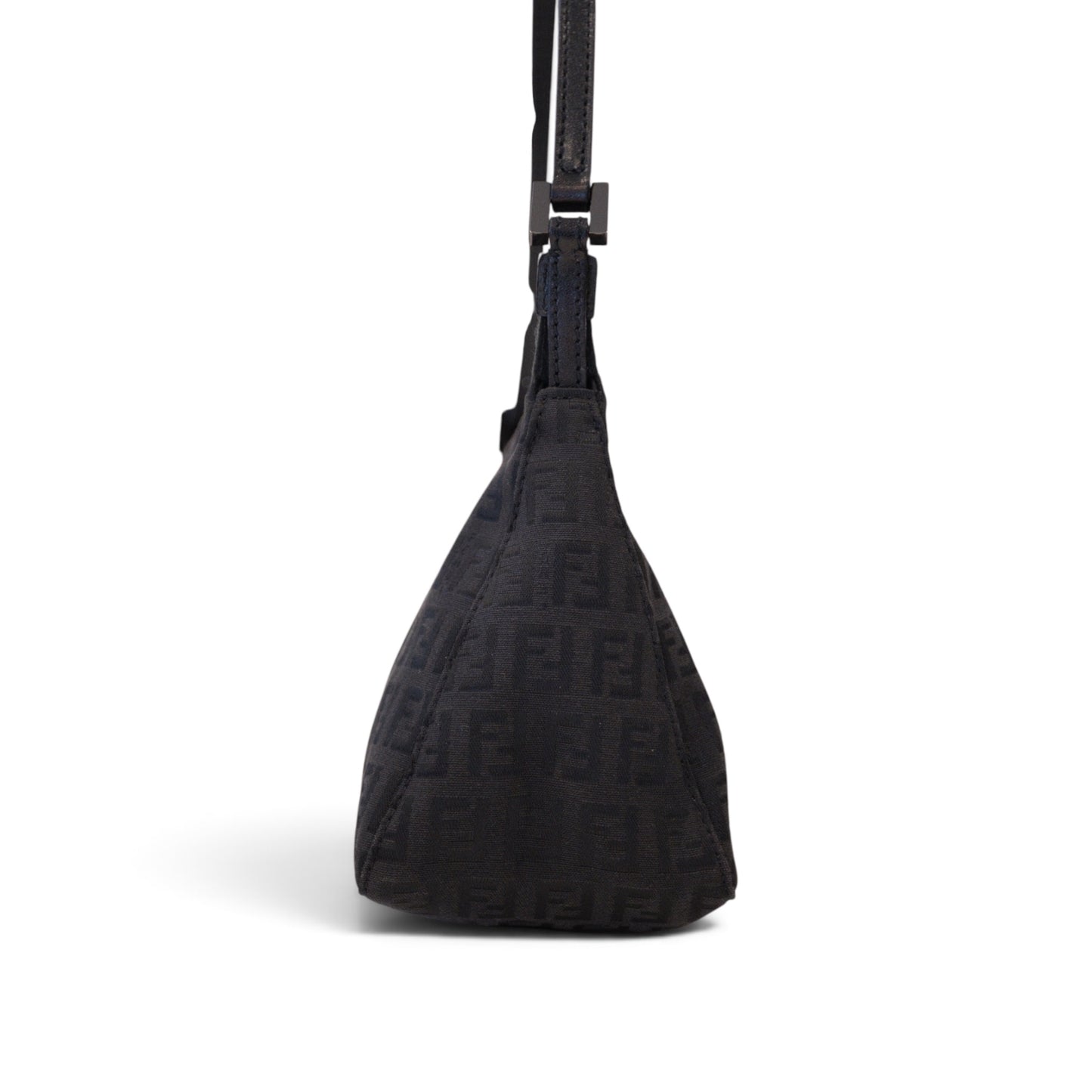 Fendi Black Baguette Cloth Shoulder Bag