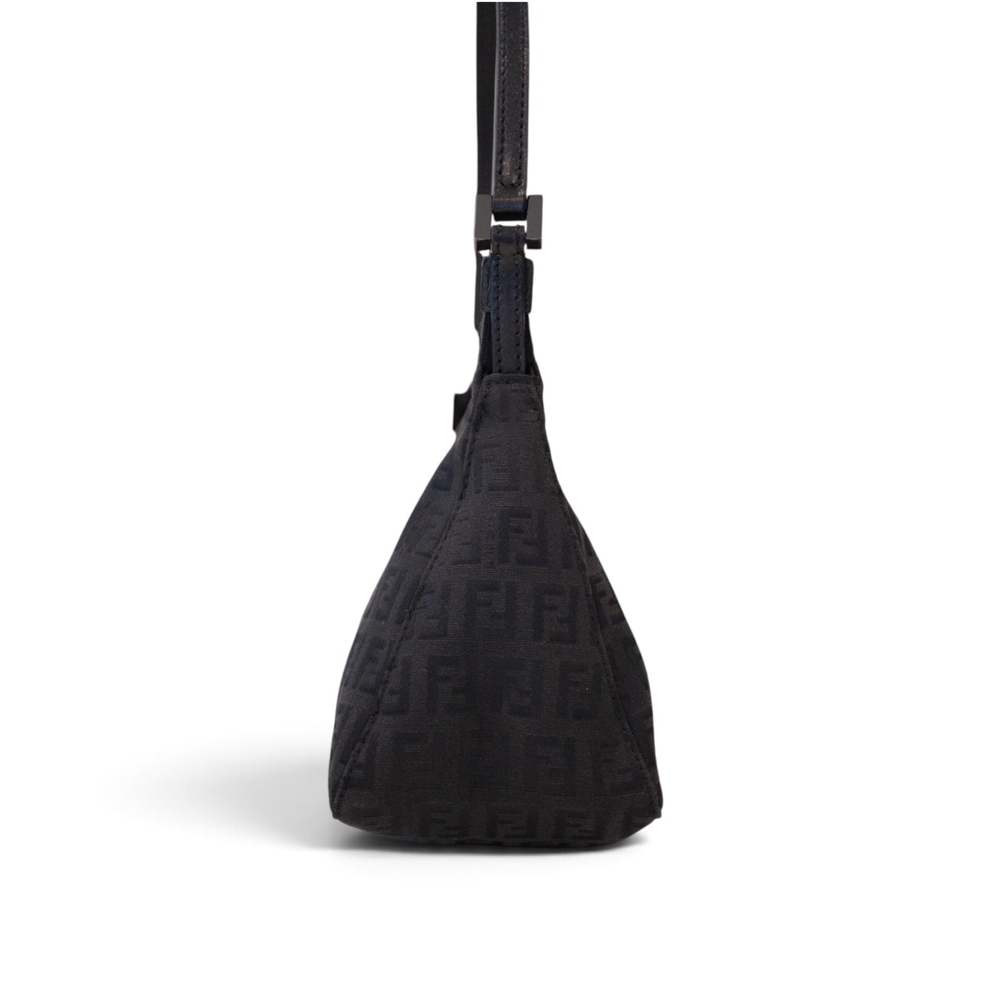 Fendi Black Baguette Cloth Shoulder Bag