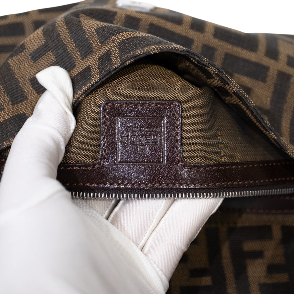 Fendi Zucca Baguette Handbag
