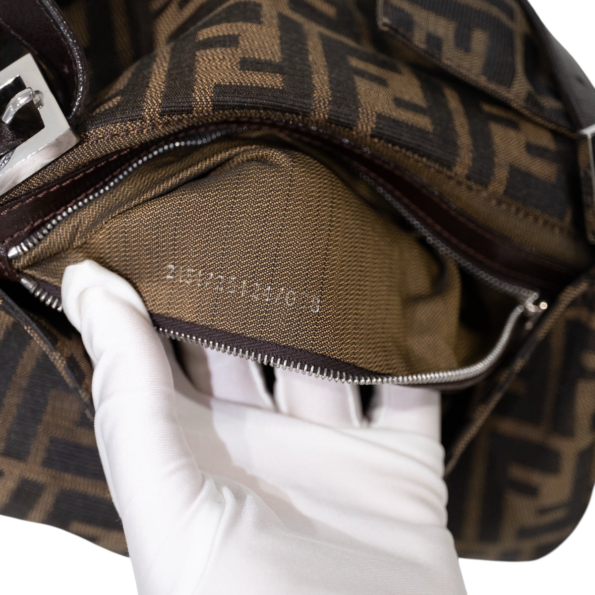 Fendi Zucca Baguette Handbag