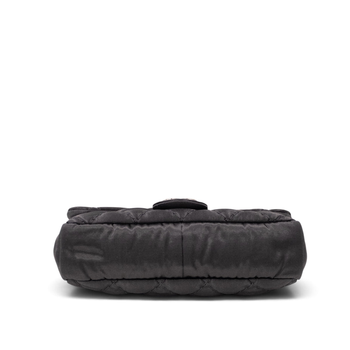 Chanel Black Quilted Satin Classic Flap Bag