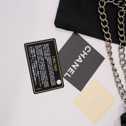 Chanel Black Quilted Satin Classic Flap Bag