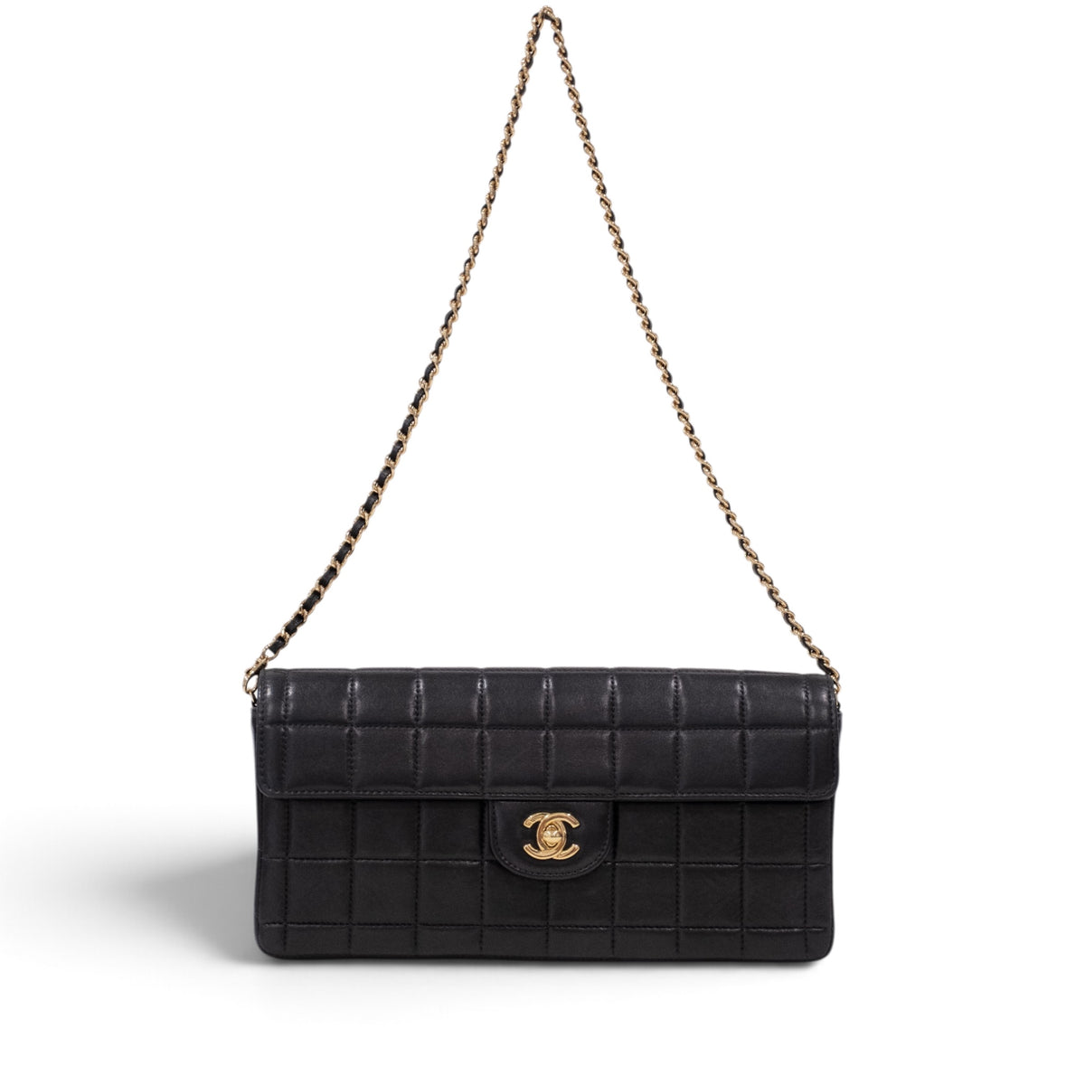 Chanel Chocolate Bar Lambskin Chain Shoulder Bag