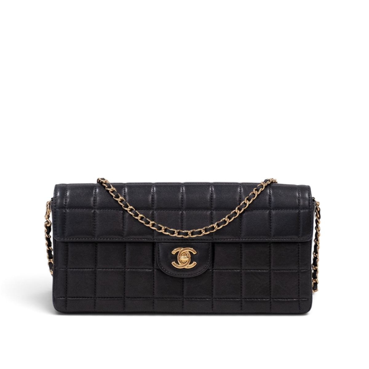 Chanel Chocolate Bar Lambskin Chain Shoulder Bag