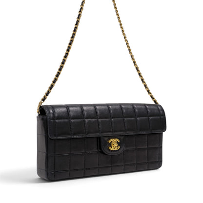 Chanel Chocolate Bar Lambskin Chain Shoulder Bag
