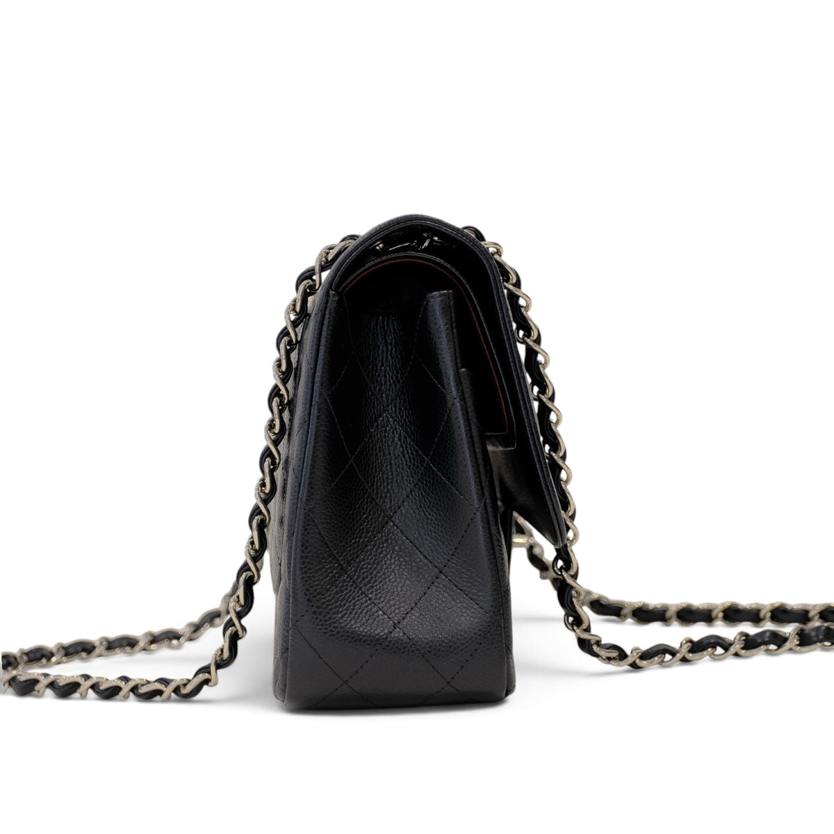 Chanel Classic Jumbo Caviar Silver Hardware Double Flap Bag