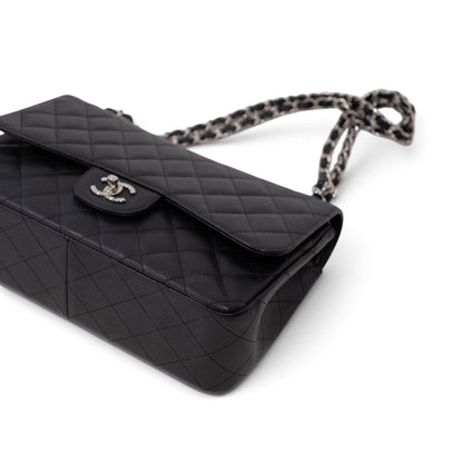 Chanel Classic Jumbo Caviar Silver Hardware Double Flap Bag