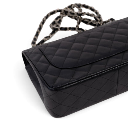 Chanel Classic Jumbo Caviar Silver Hardware Double Flap Bag