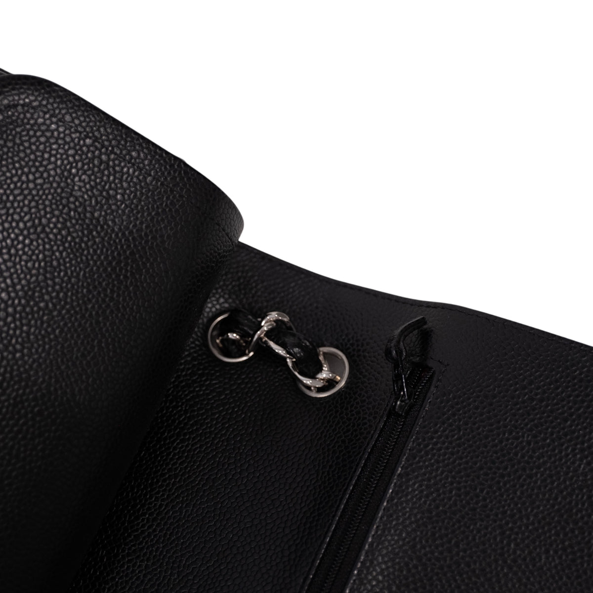 Chanel Classic Jumbo Caviar Silver Hardware Double Flap Bag