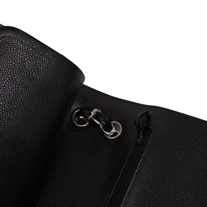 Chanel Classic Jumbo Caviar Silver Hardware Double Flap Bag