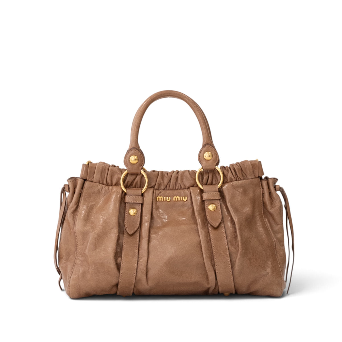Miu Miu Vitello Lux Bow Tote