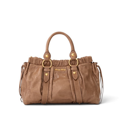 Miu Miu Vitello Lux Bow Tote