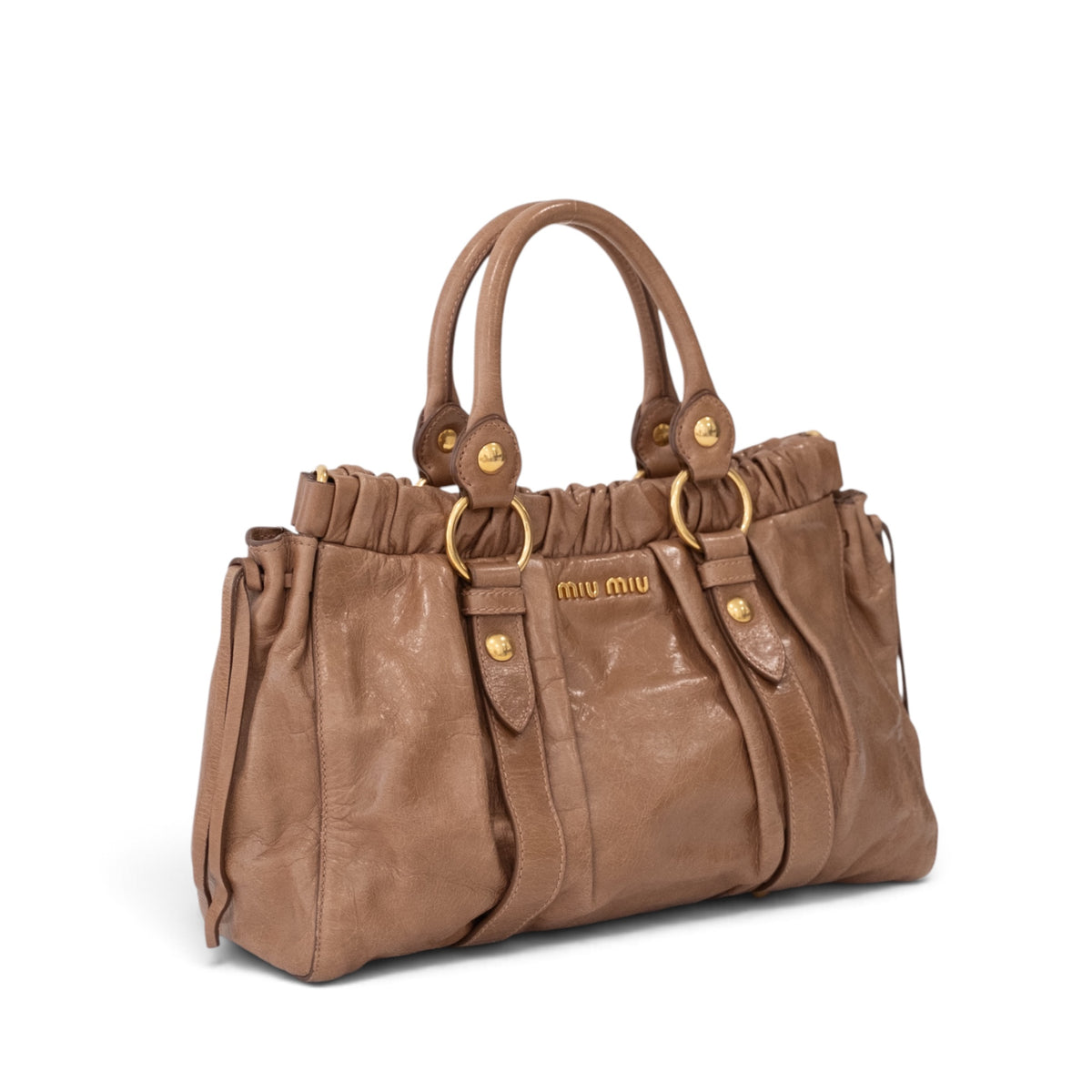 Miu Miu Vitello Lux Bow Tote