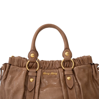 Miu Miu Vitello Lux Bow Tote
