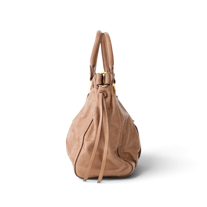 Miu Miu Vitello Lux Bow Tote