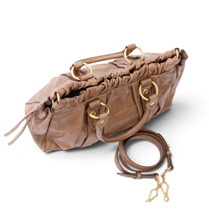Miu Miu Vitello Lux Bow Tote